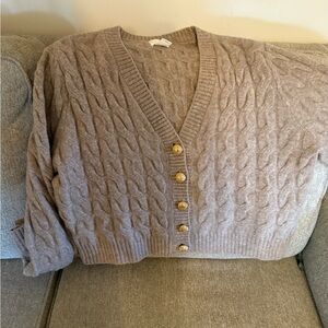H&M Women's Cable Knit Cardigan - Beige